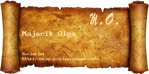 Majerik Olga névjegykártya